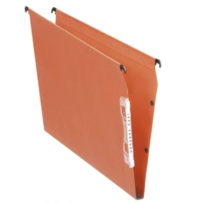 Image of Esselte Dual Lateral Suspension Files, A4, 15mm Capacity, Pack of 25 Connectable Tabs Included, Orange, Orgarex Range, 21628