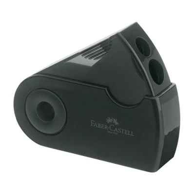Image of Faber Castell 182700 &quot;Sleeve&quot; Double Hole Sharpener Box Black