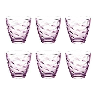 Image of Bormioli Rocco Glass Flora Pink 250 ml 6 Pieces