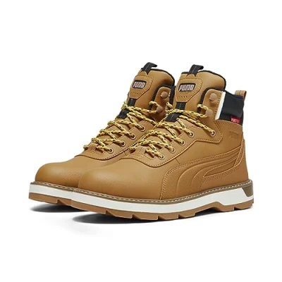 Image of Puma Desierto V3 Puretex Unisex Hightop trainers, Size: 6, Taffy/black High quality imitation leather