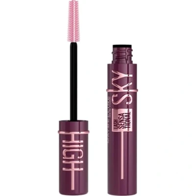 Image of Maybelline Lash Sensational Sky High Volumizing and Thickening Eyelash Lengthening Mascara (Various Shades) Burgundy Haze