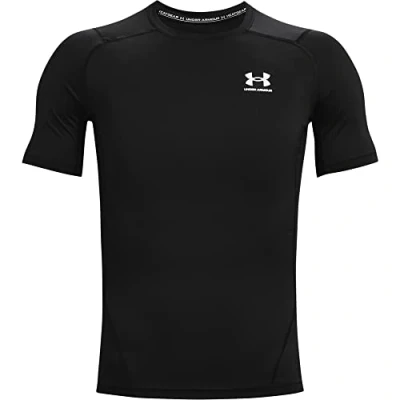 Image of Under Armour Herren UA HG Comp SS, kurzärmliges Funktionsshirt, schnelltrocknendes T Shirt mit Kompressionspassform