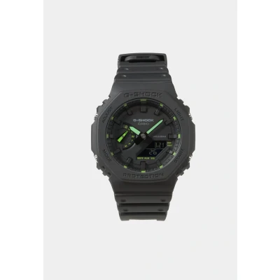 Image of G SHOCK GA2100 Watch, Size: One Size, Black/green