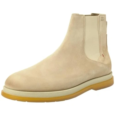 Image of HUGO Chaol Classic ankle boots, Men&#039;s, Size: 5, Medium beige Suede