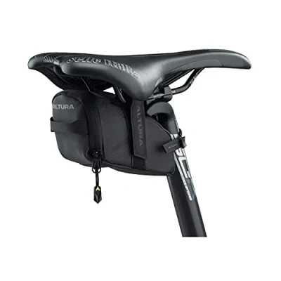 Image of Altura Unisex Adult Nightvision Water Repellent Road Cycling Saddle Bag Black, 0.4 Litre