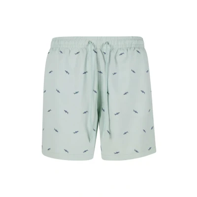 Image of Urban Classics Embroidery Swimming shorts, Men&#039;s, Size: 5XL, Frotmint vintageblue
