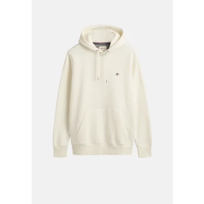 Image of GANT Herren Reg Shield Hoodie Kapuzenpullover, Eggshell, XS