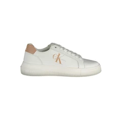 Image of Calvin Klein Jeans Chunky Cupsole Laceup MON Trainers, Women&#039;s, Size: 6, Bright white/tuscany shoes