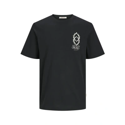 Image of Jack &amp; Jones NOTO Graphic Kurzarm Print Tshirt, Men&#039;s, Size: XXL, Schwarz