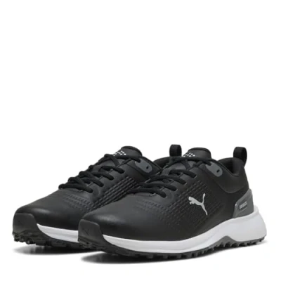 Image of Puma Men&#039;s Fusion Plus Sl Golf Shoe, Black White, 7.5 UK