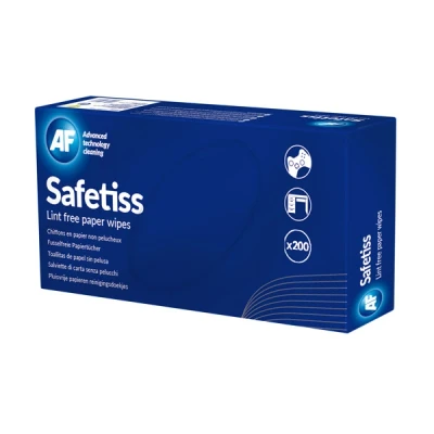 Image of AF STI200 Safetiss Wipes Cleaning Paper Absorbent Single ply Lint free Ref [Pack of 200]