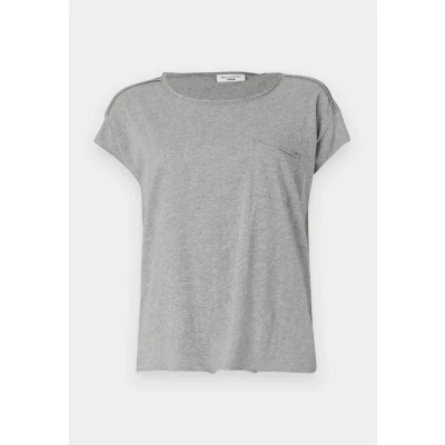Image of Marc O&#039;Polo Denim Short Sleeve Chest Pocket Basic Tshirt, Women&#039;s, Size: Large, Grey melange