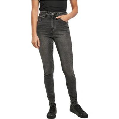 Image of Urban Classics Jeans Skinny Fit, Women&#039;s, Size: 26x30, Black stone washed