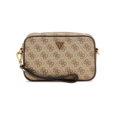 Image of Guess Vezzola ECO Unisex Across body bag, Women&#039;s, Size: One Size, Beige/brown