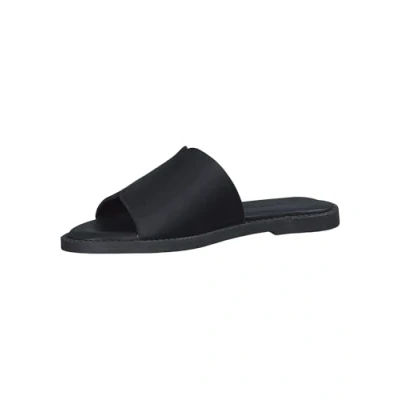 Image of Tamaris Women&#039;s Flat Mules, black, 7.5 UK