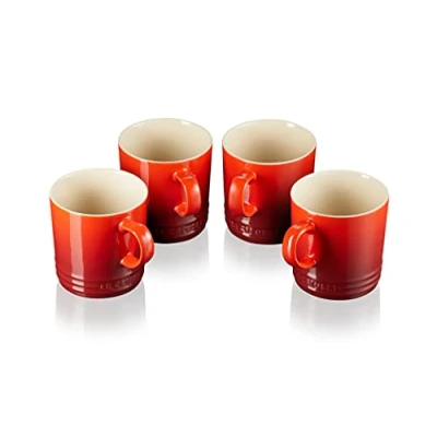 Image of Le Creuset Mugs cherry red 350 ml 4 pieces