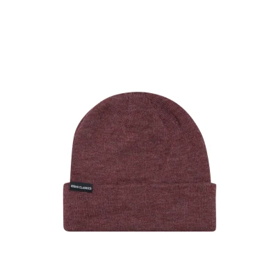 Image of Urban Classics Basic FLAP Beanie, Men&#039;s, Size: One Size, Burgundy melange