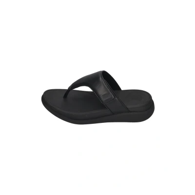Image of Fitflop GO Adjustable Flatform Toepost Tbar sandals, Women&#039;s, Size: 36, All black shoes
