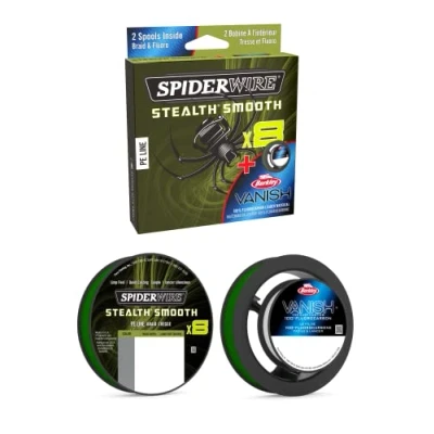 Image of SpiderWire Stealth Smooth 8 and Berkley FC Duo Spool 0,13mm &amp; 0,40mm Braided fishing line