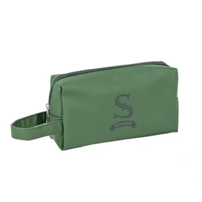 Image of Harry Potter Travel Toiletry Bag Green Large Storage Capacity Zip Closure Slytherin Print Original Product Designed in Spain, Green, Carry On 20 Inch, Bag,