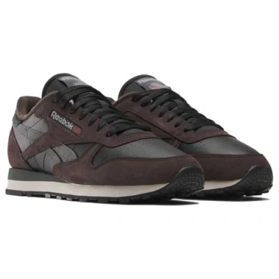 Image of Reebok Classic Trainers, Size: 6, Black dark matter grey Leather