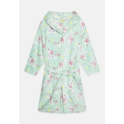 Image of Playshoes Bathrobe Unicorn Dressing gown for kids, Size: 3 4y, Light green