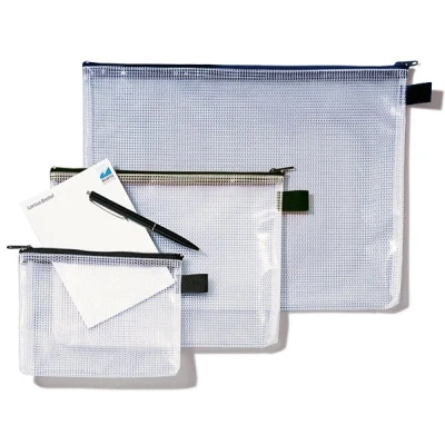 Image of Rexel 1300254 A6 Mesh Bag Transparent (1 Pack)