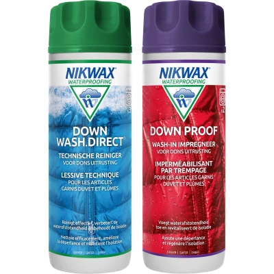 Image of Nikwax 300ml Down Wash.Direct / Proof Twin Pack Maintenance items for clothing