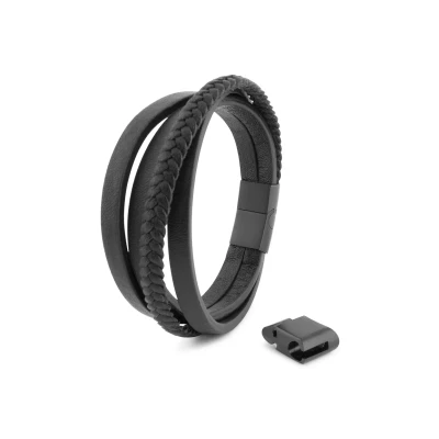 Image of Akitsune Pathfinder Bracelet, Men&#039;s, Size: 9,06&#039;&#039;, Black/black