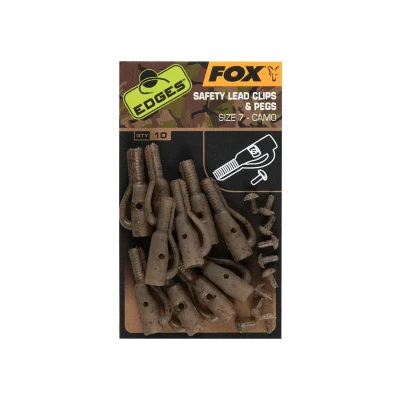 Image of Fox Edges Camo Lead Clip + Pegs Size 7 (10 pieces) Terminal tackle