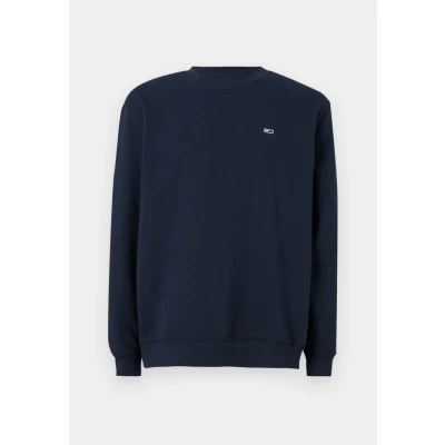 Image of Tommy Jeans FLAG CREW Sweatshirt, Men&#039;s, Size: 34, Dark night navy