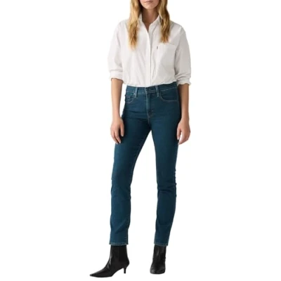 Image of Levi&#039;s Women&#039;s 724 High Rise Straight Jeans, Torn Ball Gown, 26W / 30L