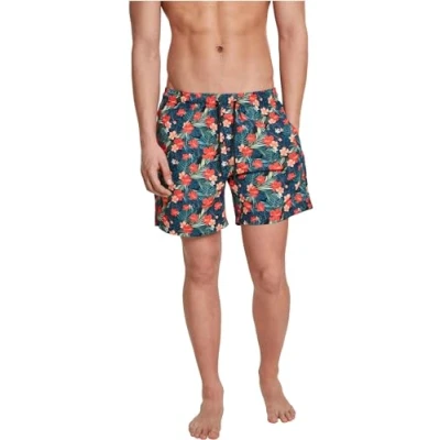 Image of Urban Classics B T Pattern Swimming shorts, Men&#039;s, Size: 3XL, Black