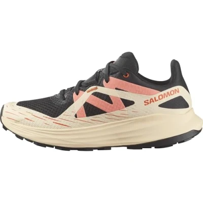 Image of Salomon Ultra FLOW Trail running shoes, Women&#039;s, Size: 8.5, Black/tender peach/fusion coral Textile/synthetics