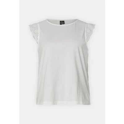 Image of Vero Moda Women&#039;s Vmemily Sl Gathering Top Jrs Noos, Snow White, S