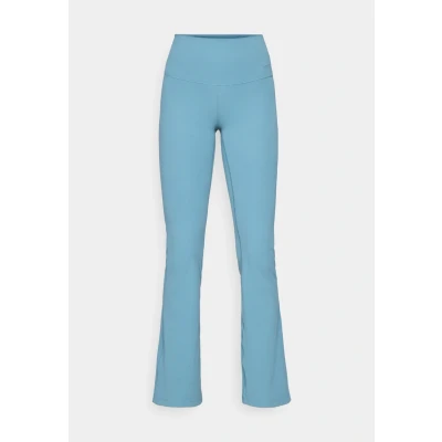 Image of Nike Performance Zenvy Flare Leggings, Women&#039;s, Size: Large, Smokey blue/black