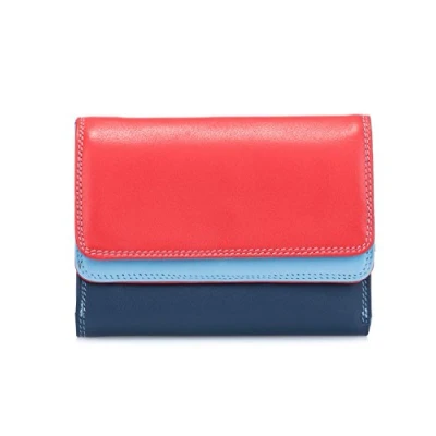 Image of mywalit Unisex&#039;s Double Flap Purse/Wallet, Red,blue, One Size, Modern