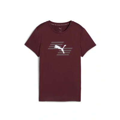 Image of Puma Hyrox Graphic Print Tshirt, Women&#039;s, Size: XL, Ruby shimmer