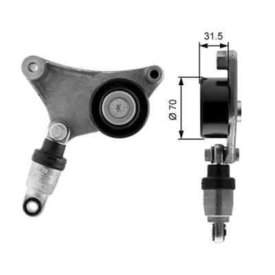 Image of belt Tensioner, v ribbed GATES T38216