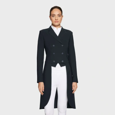 Image of Samshield Ladies Frac Premium Dressage Tails Navy IT38 UK6 FR34 Horse Riding Equestrian