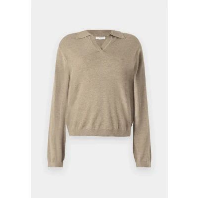 Image of Object Objthess V NECK Jumper, Women&#039;s, Size: Medium, Fossil melange
