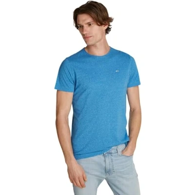 Image of Tommy Jeans SLIM Jasper NECK Basic Tshirt coastal, Men&#039;s, Size: 34, Coastal