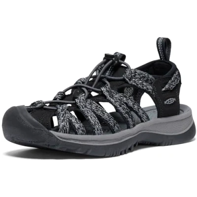 Image of KEEN Women&#039;s Whisper Sandal, Black Steel Grey, 5 UK