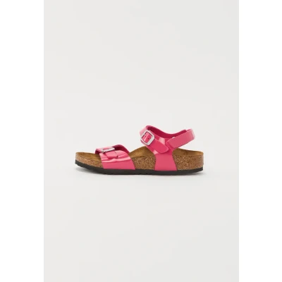 Image of Birkenstock RIO Sandals for kids, Size: 2, Fuchsia Synthetics