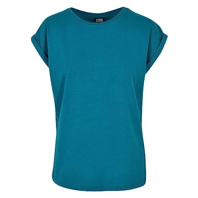 Image of Urban Classics Extended Shoulder Basic Tshirt, Women&#039;s, Size: XS, Watergreen