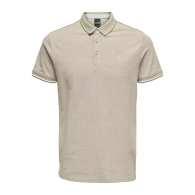 Image of Only &amp; Sons Onsfletcher REG NOOS Polo shirt, Men&#039;s, Size: Medium, Chinchilla