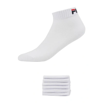Image of Fila Quarter Plain 6 PACK Socks white, Size: 8, White