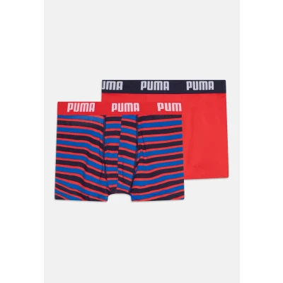 Image of PUMA Boy&#039;s Everyday Striped Boxers (Pack of 2), Black Combo, 7 9 Years