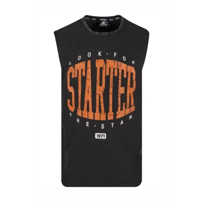 Image of Starter Sleeveless washed Top, Men&#039;s, Size: Large, Acid black
