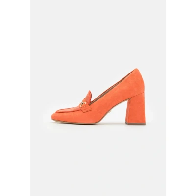 Image of Tamaris High heels, Women&#039;s, Size: 3.5, Orange Leather and textile